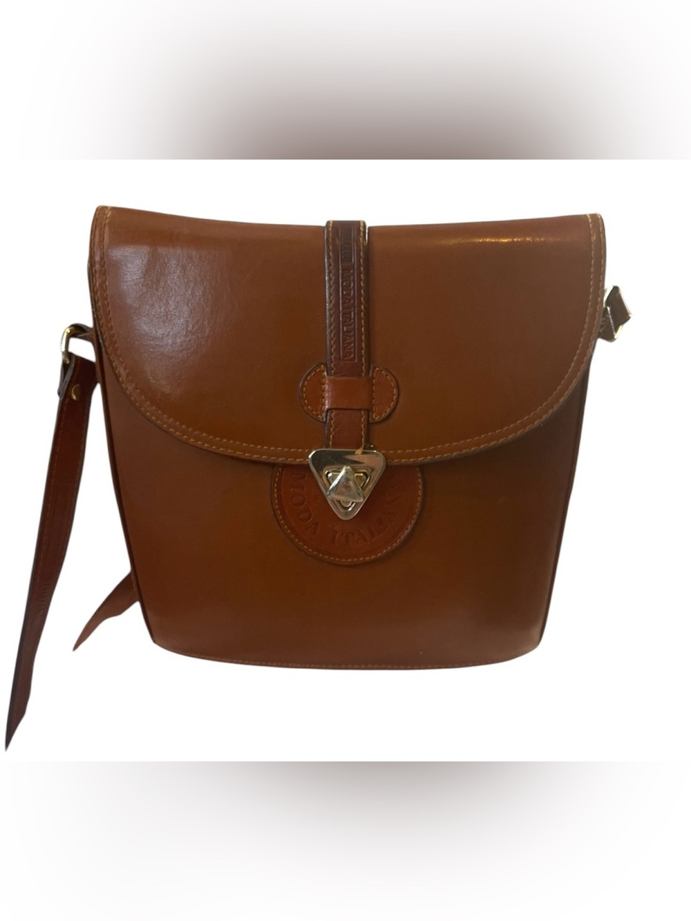 VTG Brown Leather Crossbody Bag